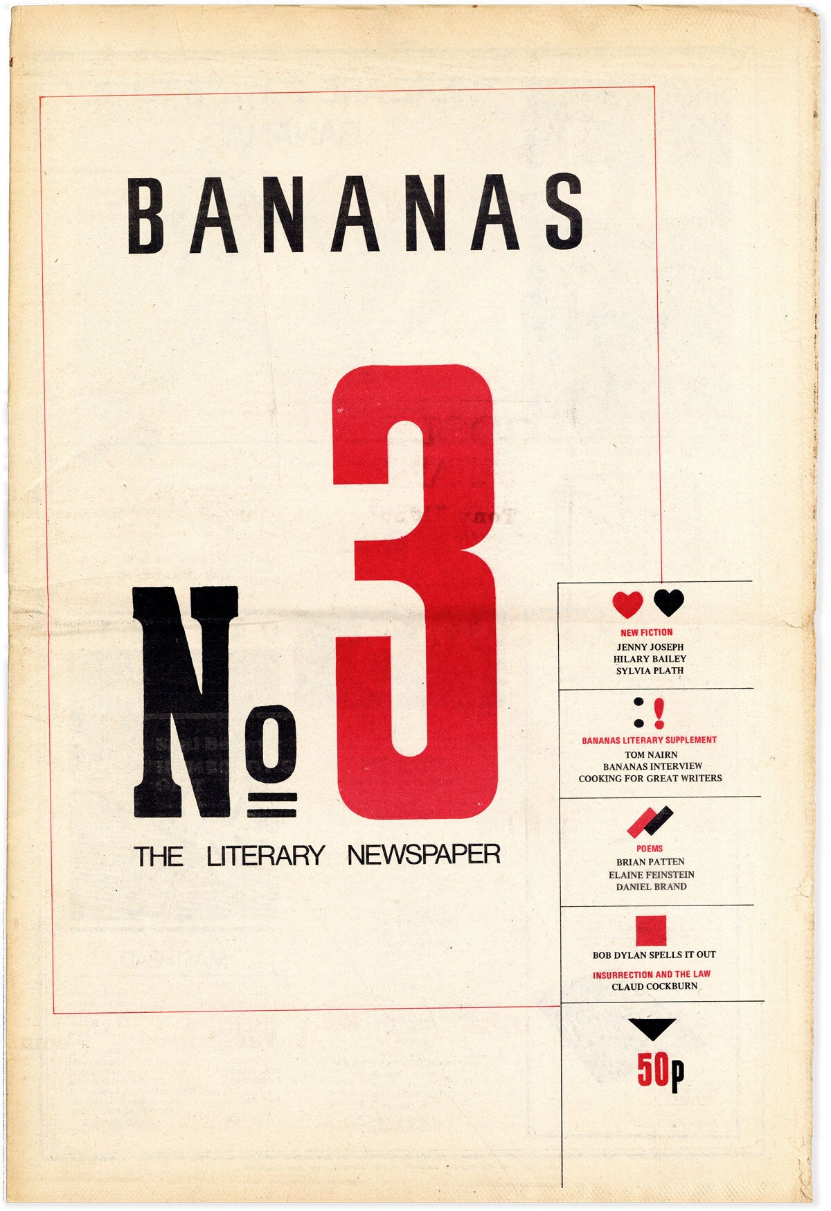 [Item #89763] Bananas - No.3. Emma TENNANT, Ian MCEWAN, Sylvia Plath, Hilary Bailey, contributors.