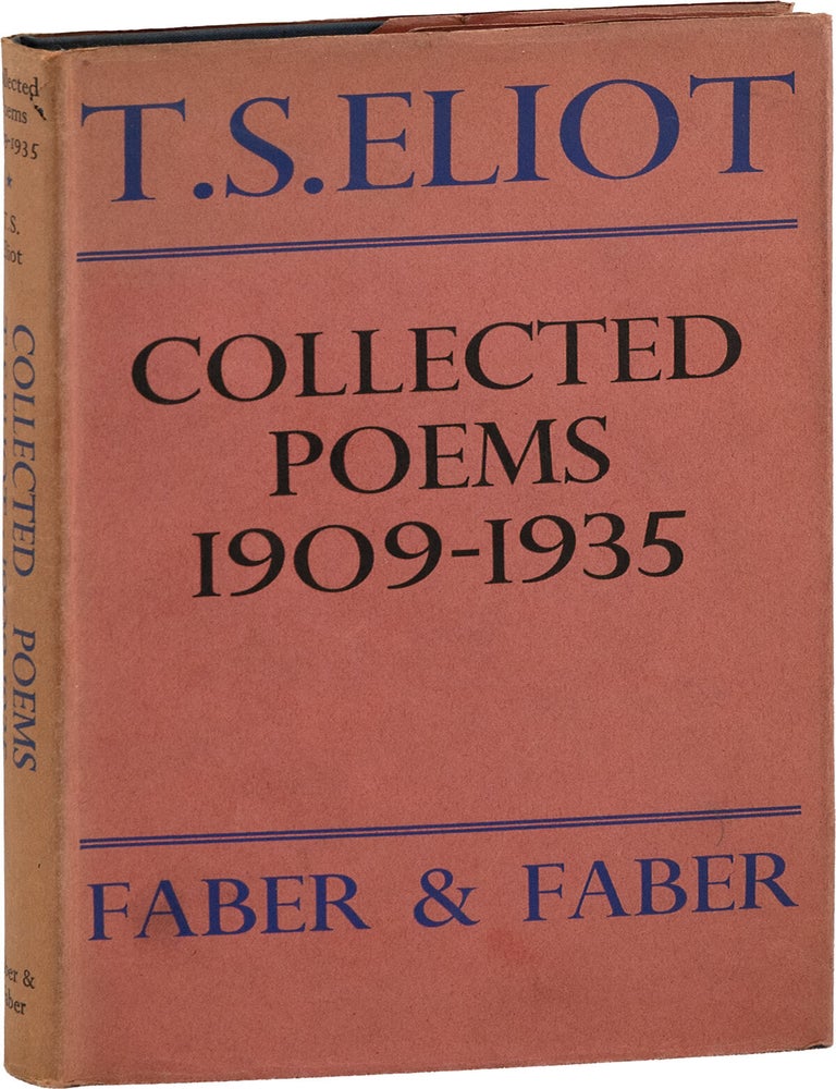Collected Poems 1909-1935. T. S ELIOT.