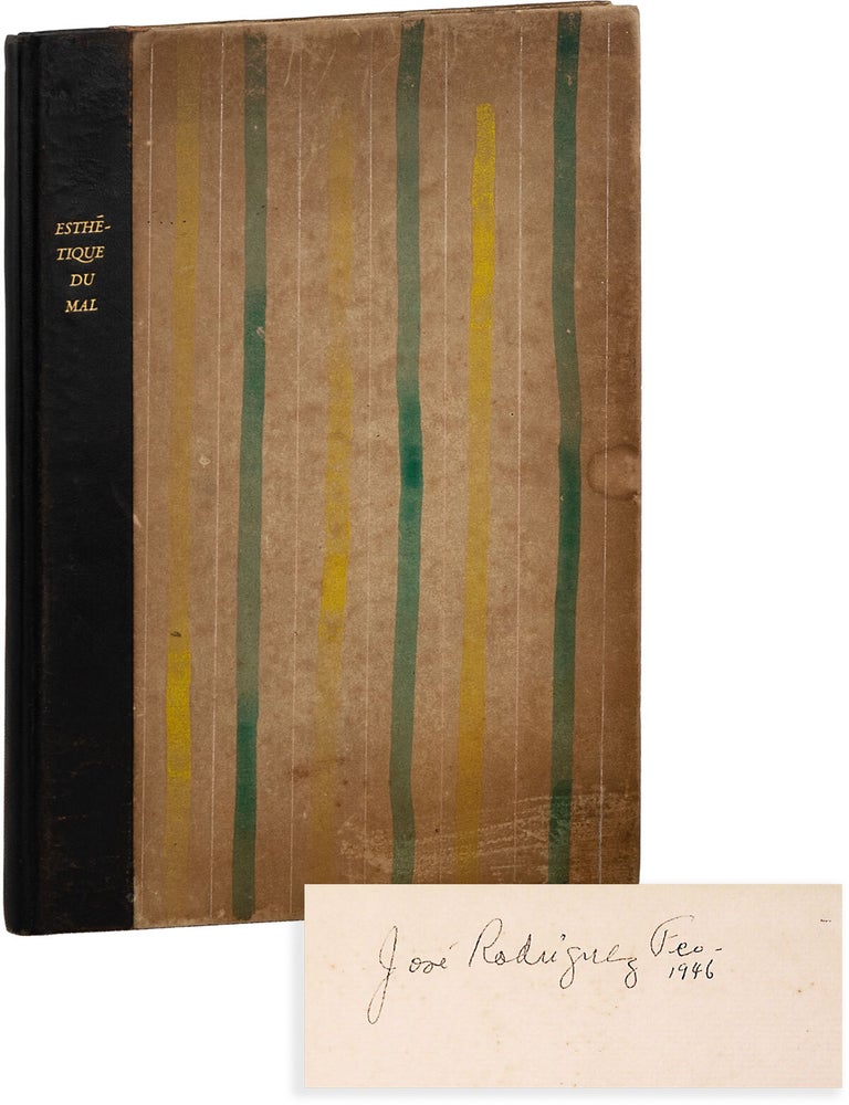 Item #89816] Esth&eacute;tique du Mal [one of forty signed copies]. POETRY, Wallace STEVENS, Wightman...