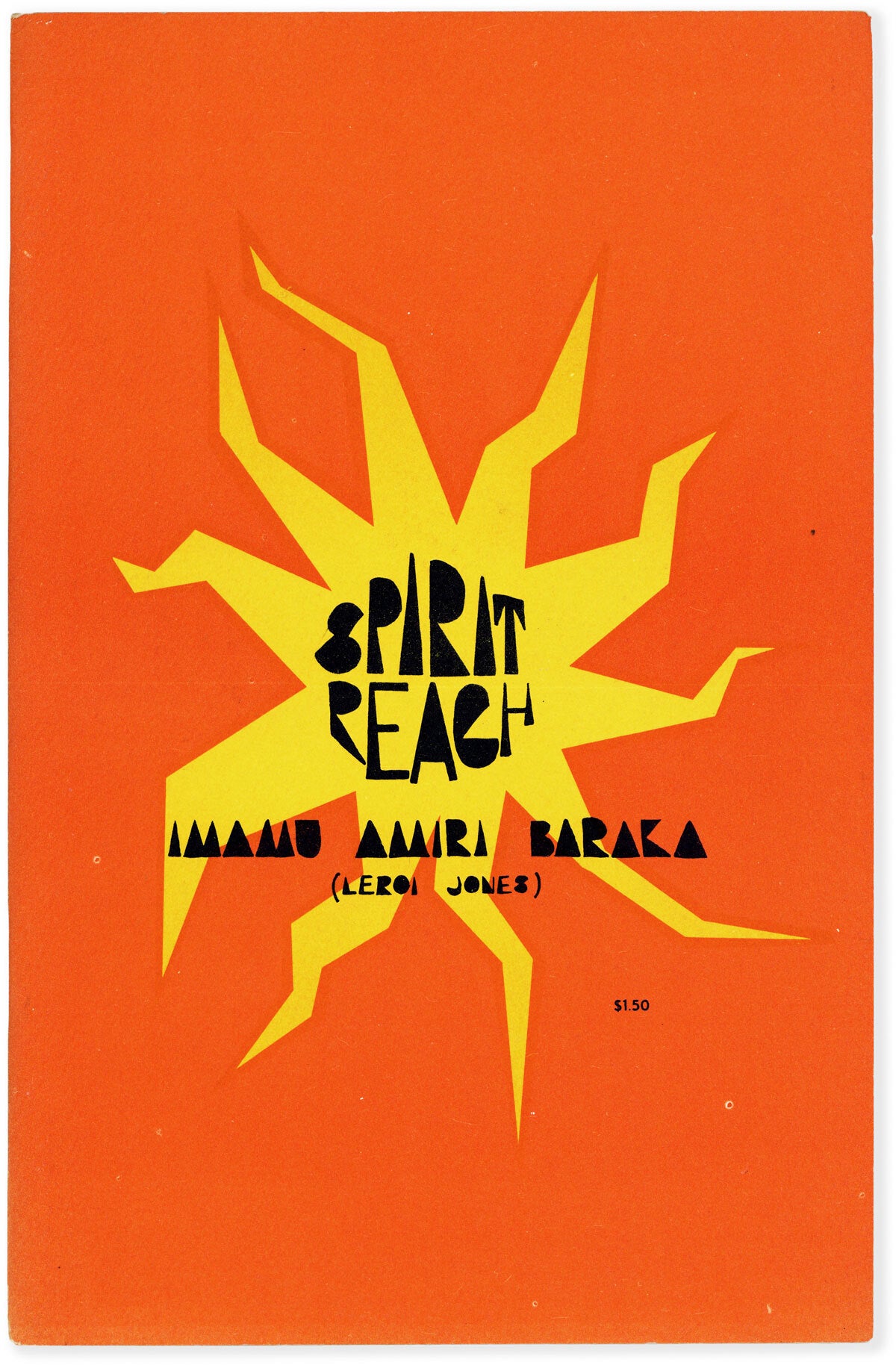 [Item #90009] Spirit Reach. AFRICAN AMERICAN HISTORY, LITERATURE, pseud. of LeRoi Jones.