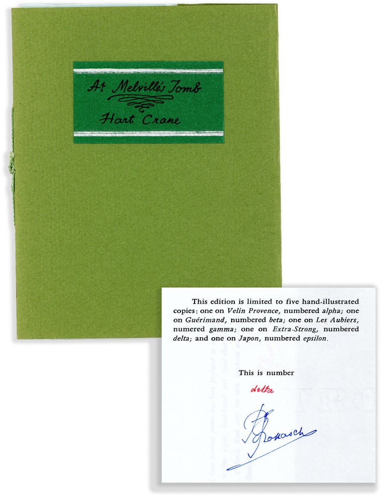 At Melville's Tomb [Limited Edition, Signed. Hart CRANE, Frederic PROKOSCH, poem, illustrations.