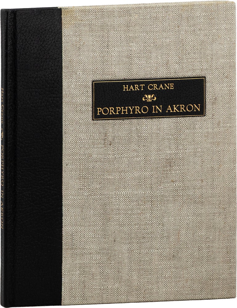 Porphyro in Akron. Hart CRANE, Andrew Cahan, text, photoravures.