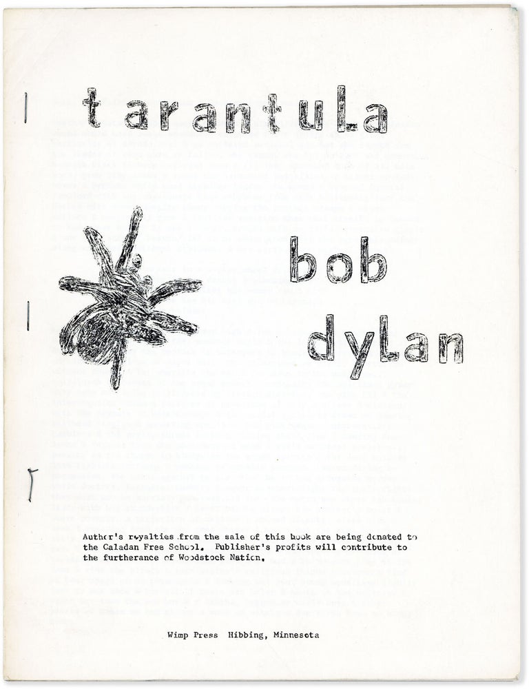 Tarantula. Bob DYLAN.
