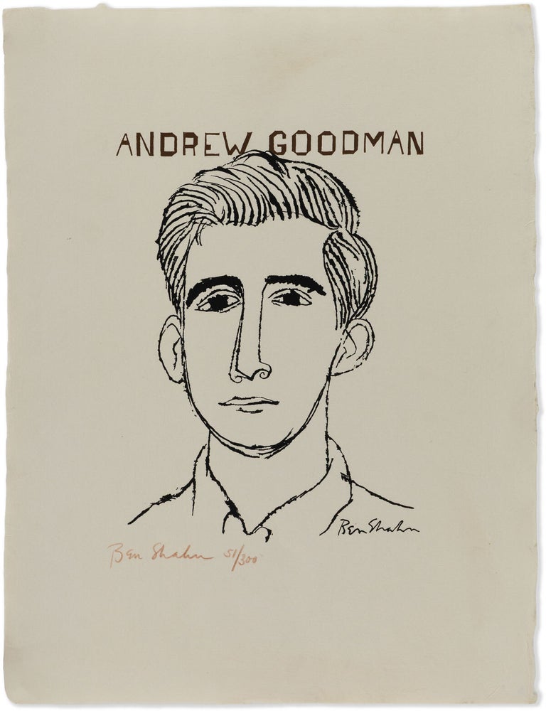 Andrew Goodman. CIVIL RIGHTS MOVEMENT, Ben SHAHN.